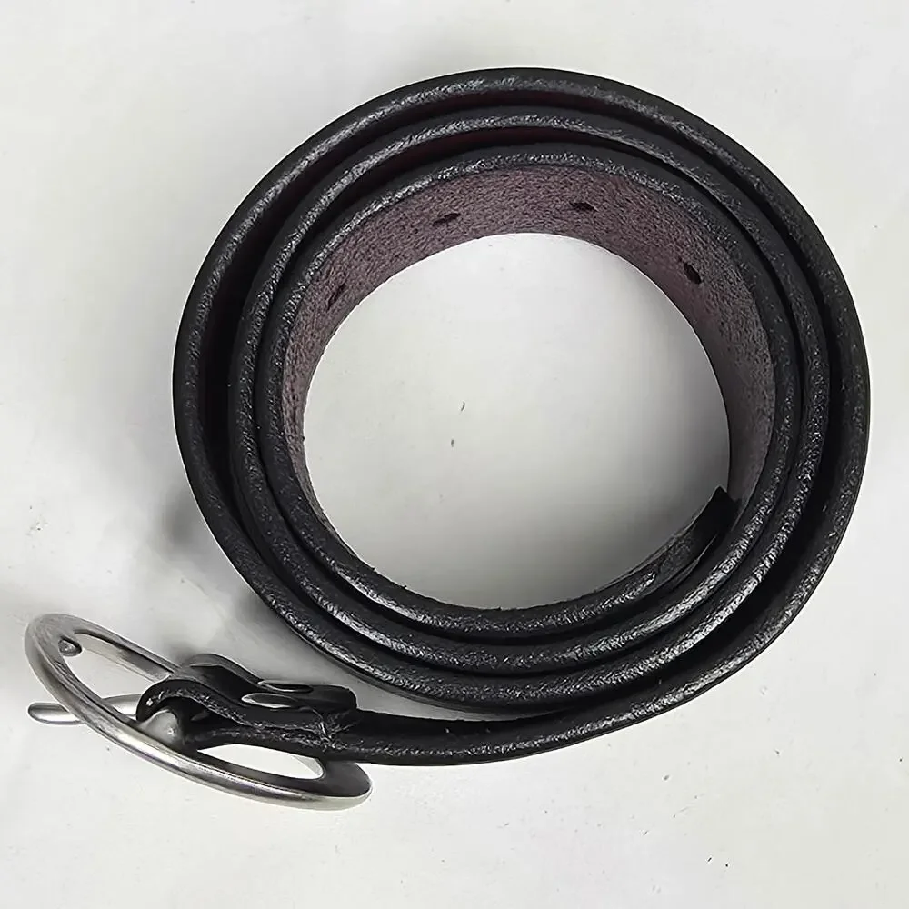 GAP 1969 GENUINE TEXTURED BLACK LEATHER BELT – SIZE S 30-34 – SOLID BRASS BUCKLE